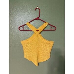 Windsor Yellow Knit Halter Top